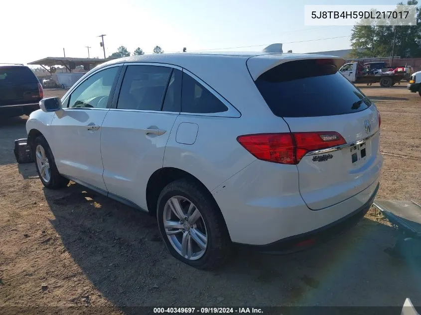 2013 Acura Rdx VIN: 5J8TB4H59DL217017 Lot: 40349697