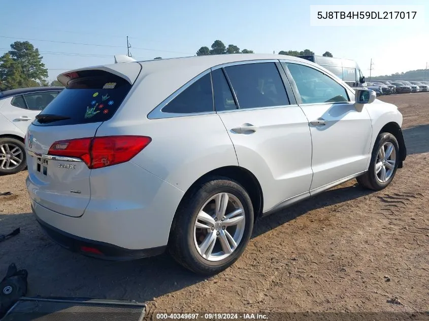 2013 Acura Rdx VIN: 5J8TB4H59DL217017 Lot: 40349697