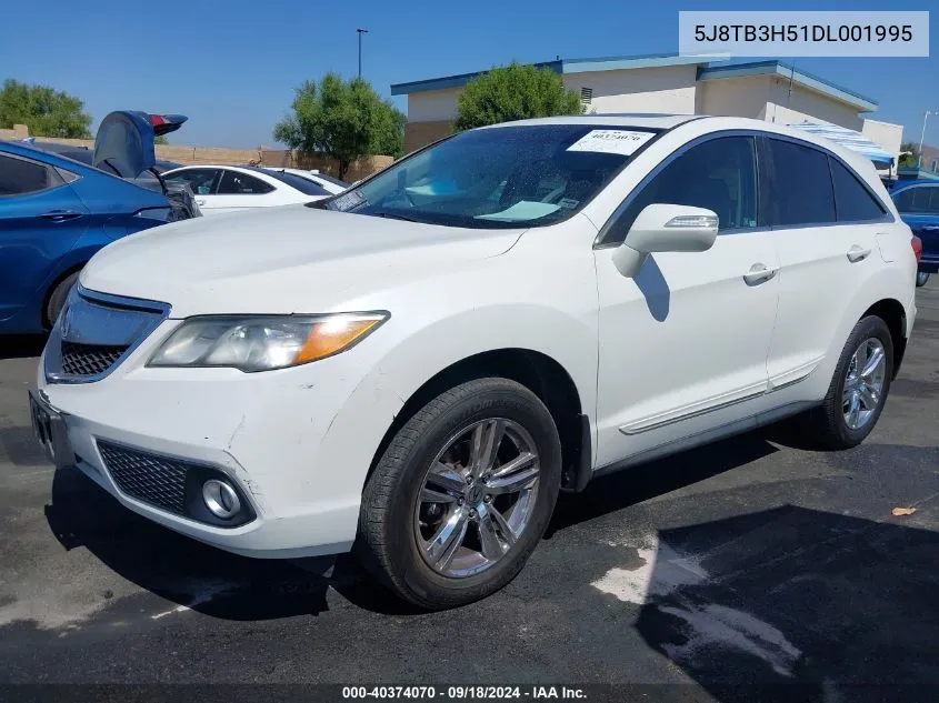 2013 Acura Rdx VIN: 5J8TB3H51DL001995 Lot: 40374070