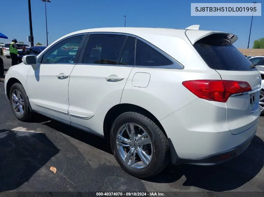 2013 Acura Rdx VIN: 5J8TB3H51DL001995 Lot: 40374070