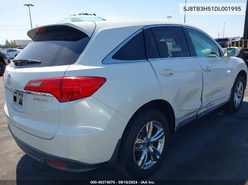 2013 Acura Rdx VIN: 5J8TB3H51DL001995 Lot: 40374070