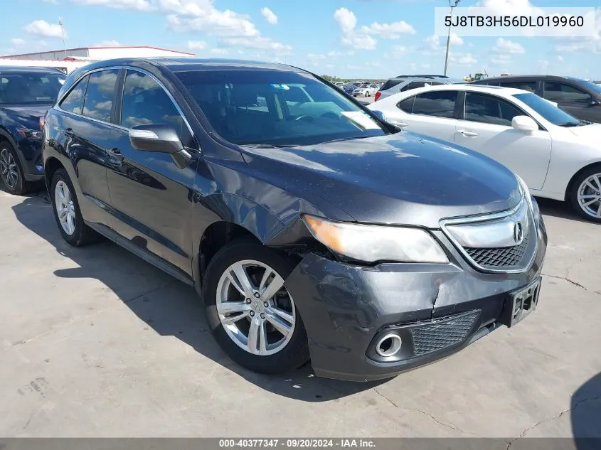 2013 Acura Rdx VIN: 5J8TB3H56DL019960 Lot: 40377347