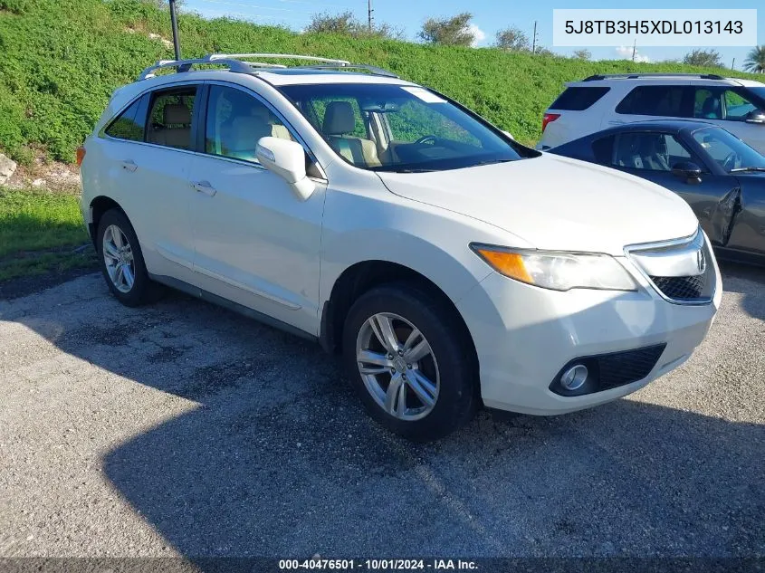 2013 Acura Rdx VIN: 5J8TB3H5XDL013143 Lot: 40476501