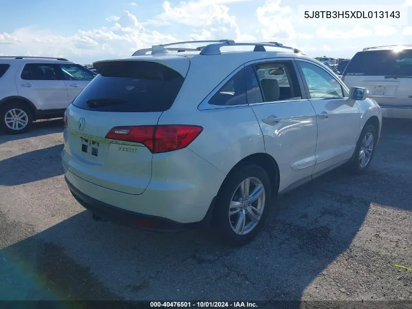 2013 Acura Rdx VIN: 5J8TB3H5XDL013143 Lot: 40476501