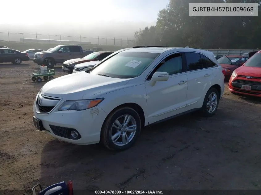 2013 Acura Rdx VIN: 5J8TB4H57DL009668 Lot: 40478399