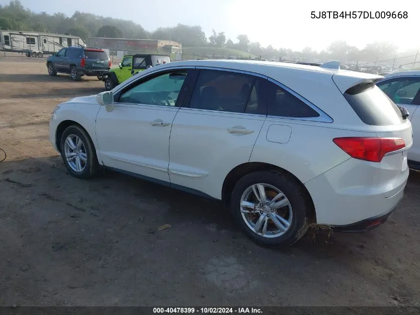 2013 Acura Rdx VIN: 5J8TB4H57DL009668 Lot: 40478399