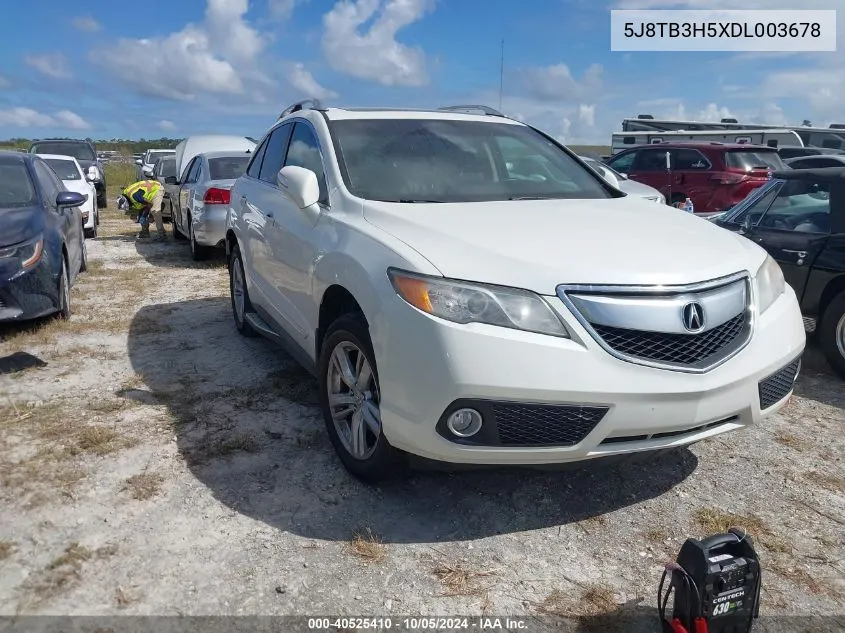 2013 Acura Rdx Technology VIN: 5J8TB3H5XDL003678 Lot: 40525410