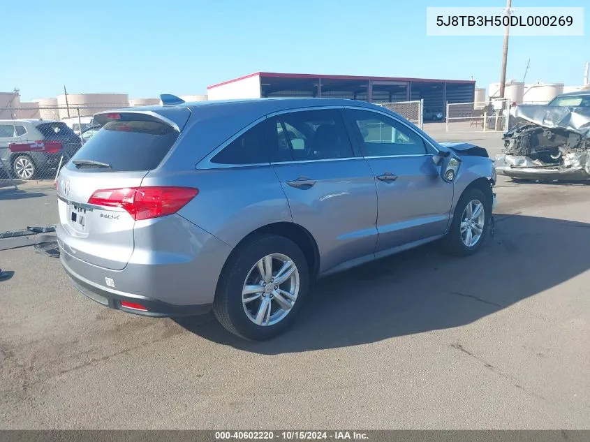 2013 Acura Rdx VIN: 5J8TB3H50DL000269 Lot: 40602220