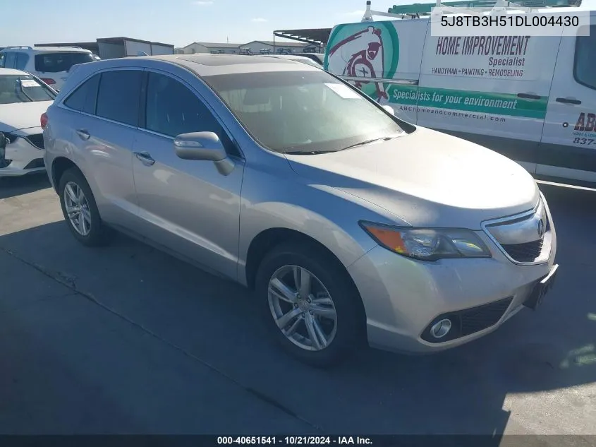 2013 Acura Rdx VIN: 5J8TB3H51DL004430 Lot: 40651541