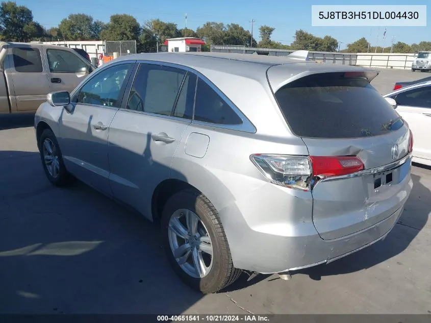 2013 Acura Rdx VIN: 5J8TB3H51DL004430 Lot: 40651541