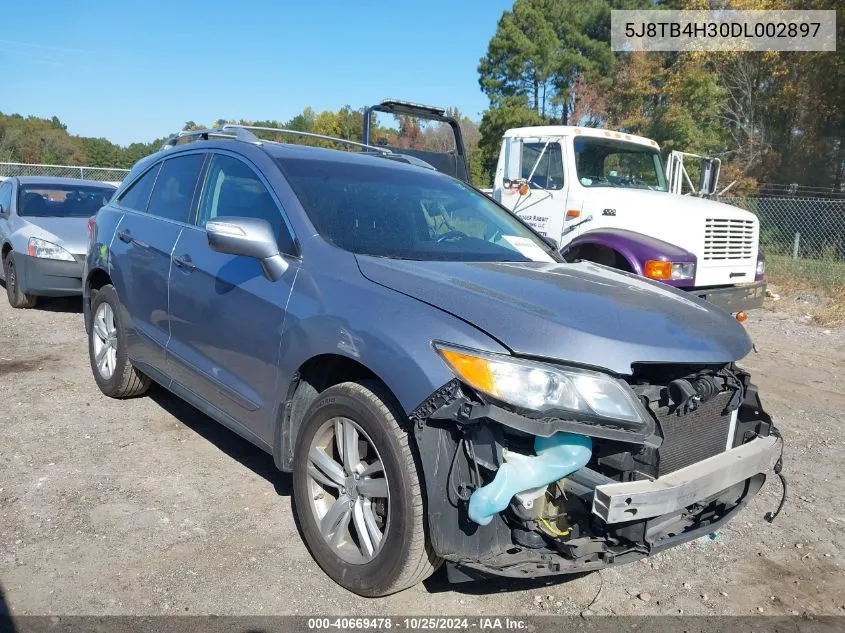 2013 Acura Rdx VIN: 5J8TB4H30DL002897 Lot: 40669478