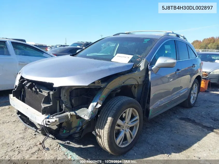 2013 Acura Rdx VIN: 5J8TB4H30DL002897 Lot: 40669478