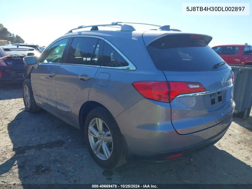 2013 Acura Rdx VIN: 5J8TB4H30DL002897 Lot: 40669478