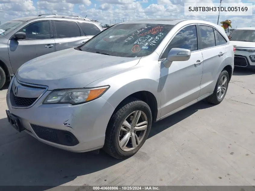 2013 Acura Rdx VIN: 5J8TB3H31DL005169 Lot: 40688986