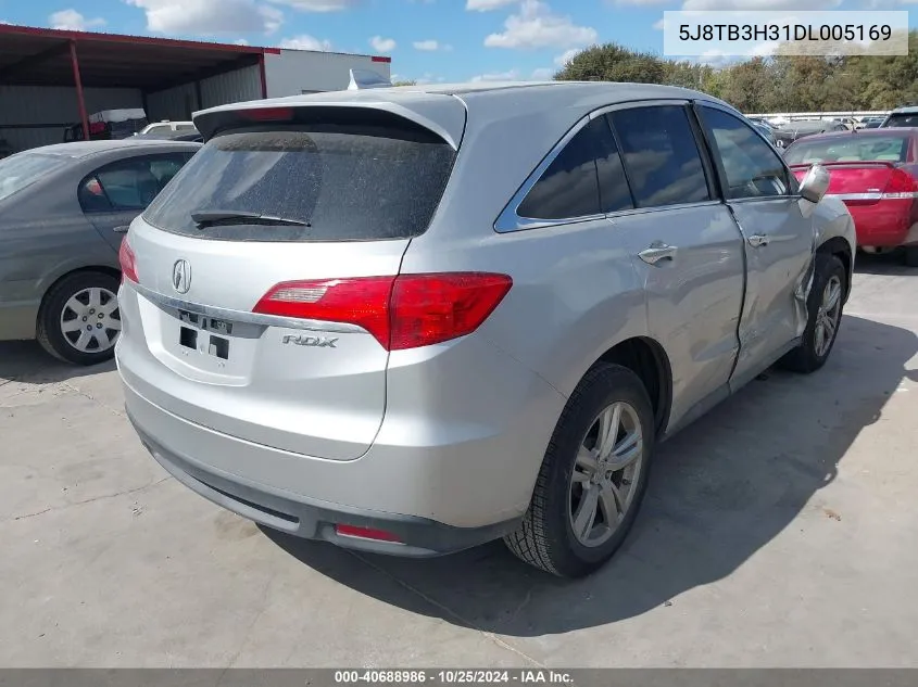 2013 Acura Rdx VIN: 5J8TB3H31DL005169 Lot: 40688986