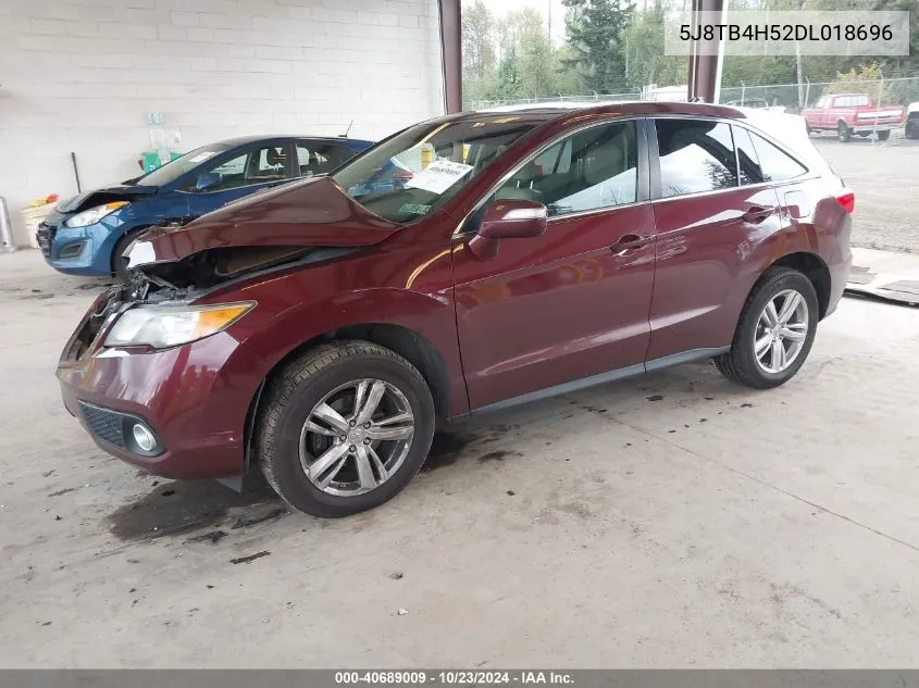 2013 Acura Rdx VIN: 5J8TB4H52DL018696 Lot: 40689009