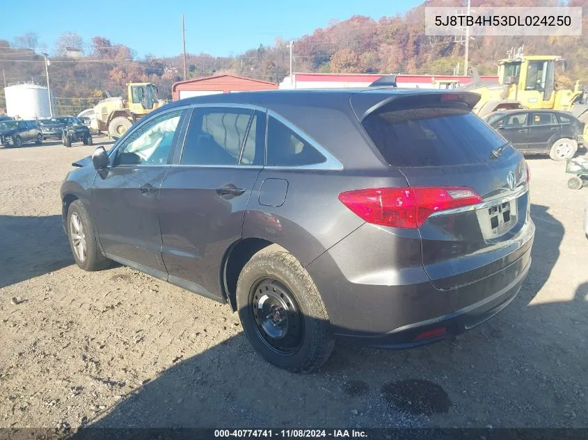 2013 Acura Rdx VIN: 5J8TB4H53DL024250 Lot: 40774741