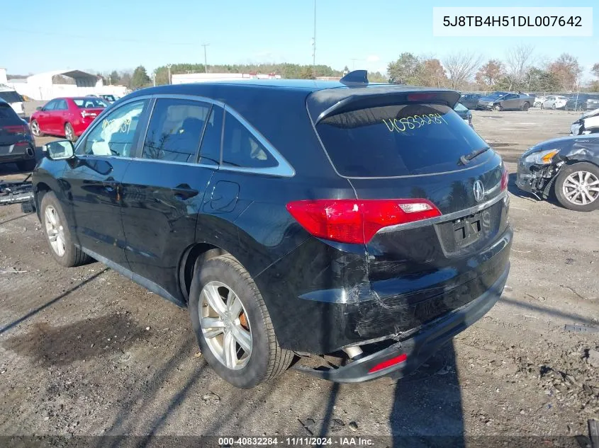 2013 Acura Rdx VIN: 5J8TB4H51DL007642 Lot: 40832284