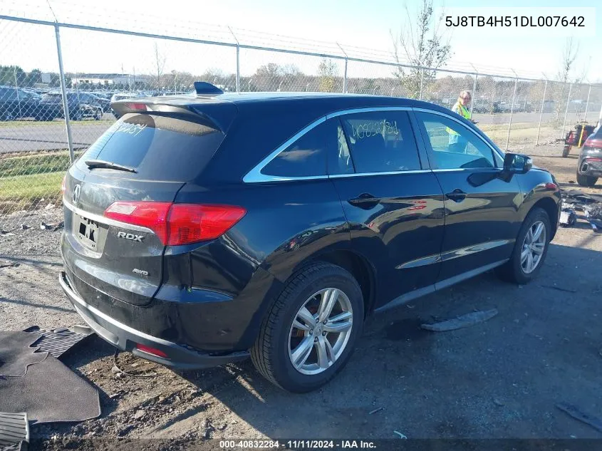 2013 Acura Rdx VIN: 5J8TB4H51DL007642 Lot: 40832284