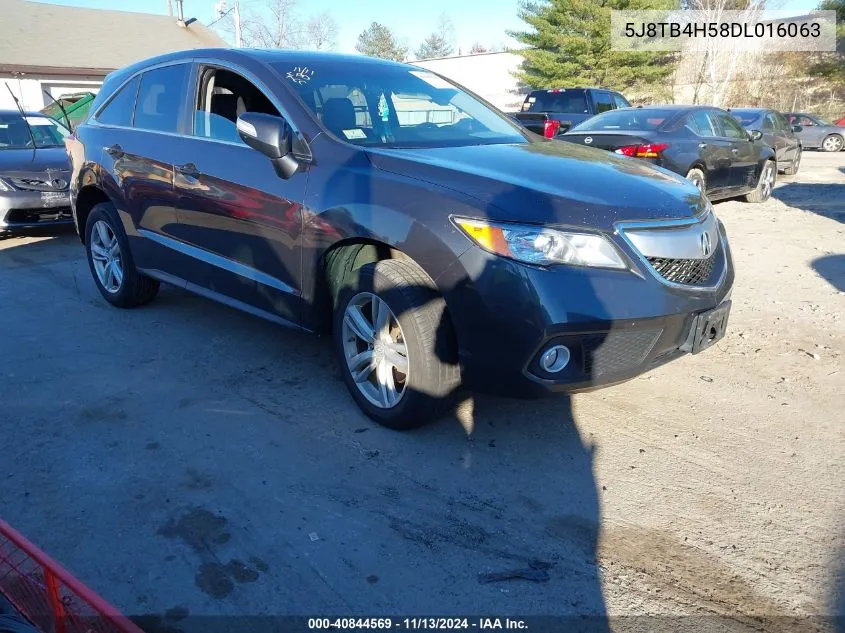 2013 Acura Rdx VIN: 5J8TB4H58DL016063 Lot: 40844569