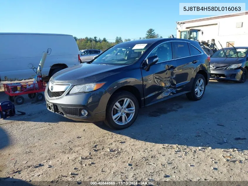 2013 Acura Rdx VIN: 5J8TB4H58DL016063 Lot: 40844569