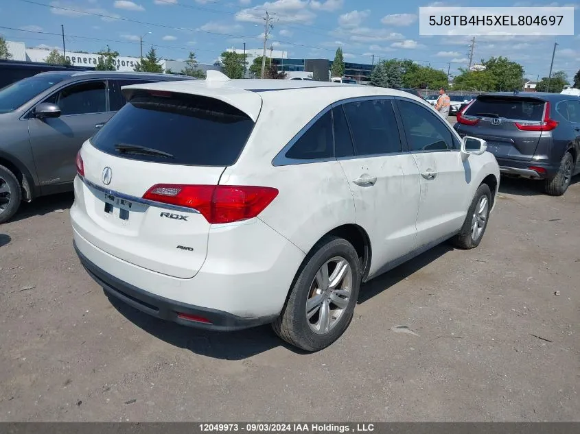 5J8TB4H5XEL804697 2014 Acura Rdx