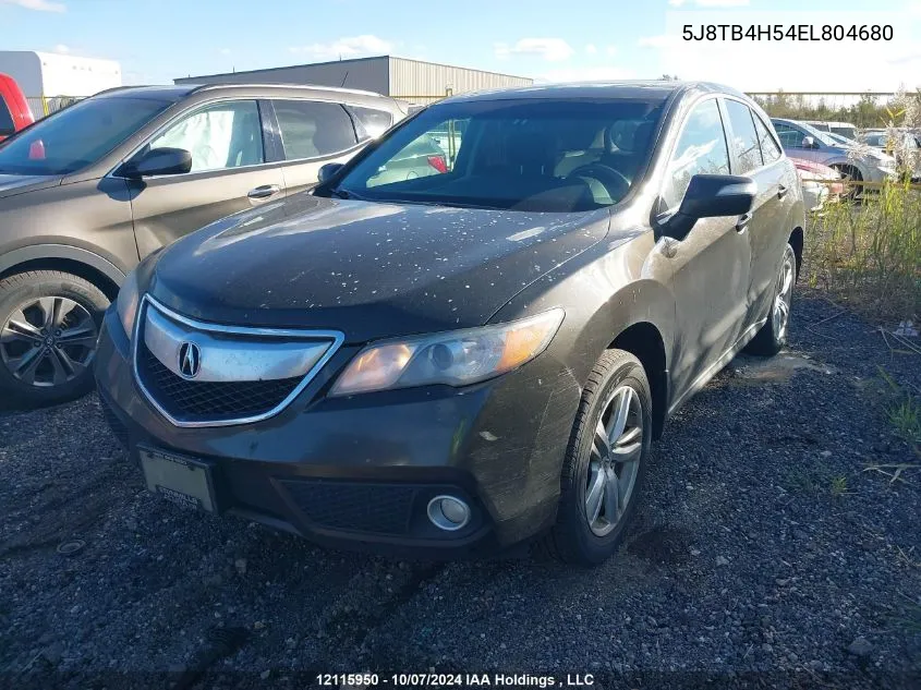 2014 Acura Rdx Technology VIN: 5J8TB4H54EL804680 Lot: 12115950