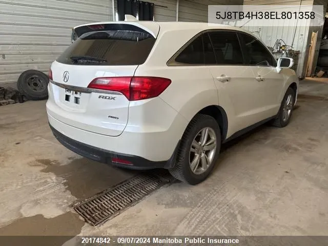 5J8TB4H38EL801358 2014 Acura Rdx