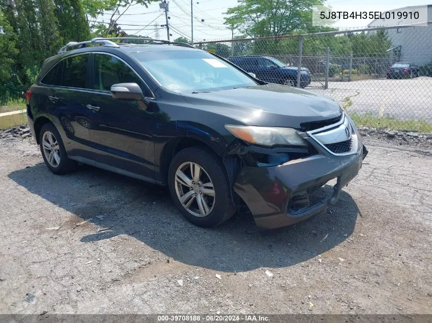 2014 Acura Rdx VIN: 5J8TB4H35EL019910 Lot: 39708188