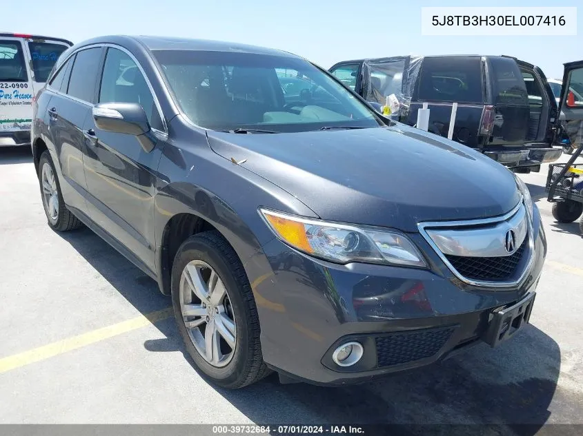 5J8TB3H30EL007416 2014 Acura Rdx