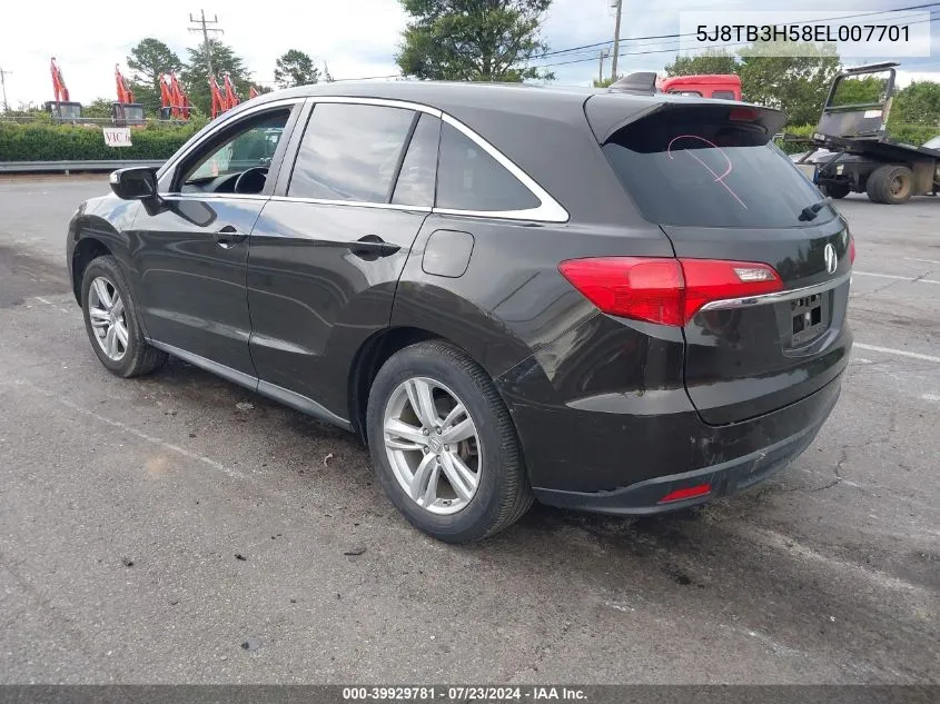 5J8TB3H58EL007701 2014 Acura Rdx