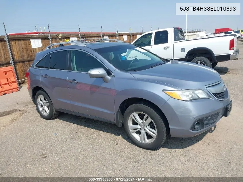 5J8TB4H38EL010893 2014 Acura Rdx