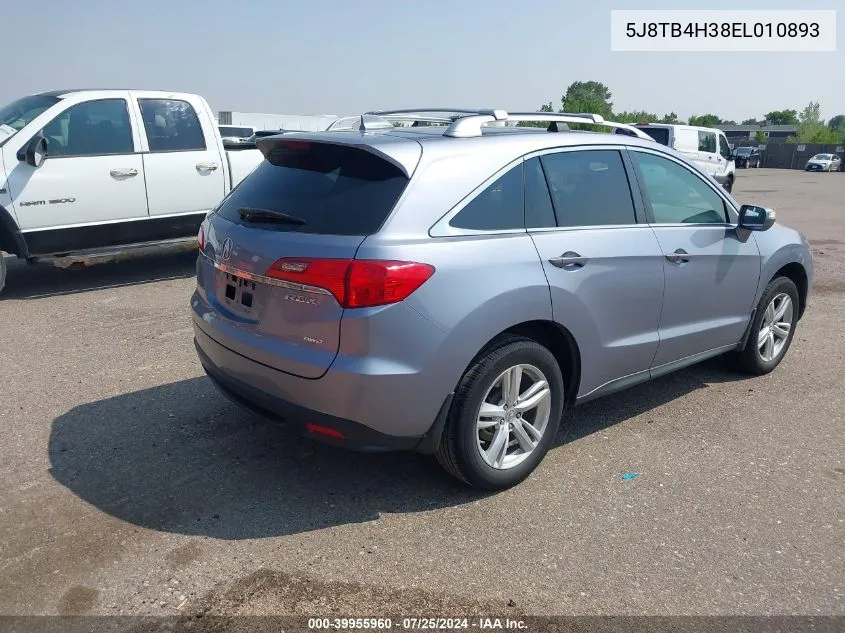 5J8TB4H38EL010893 2014 Acura Rdx