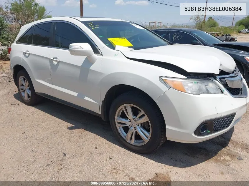 5J8TB3H38EL006384 2014 Acura Rdx