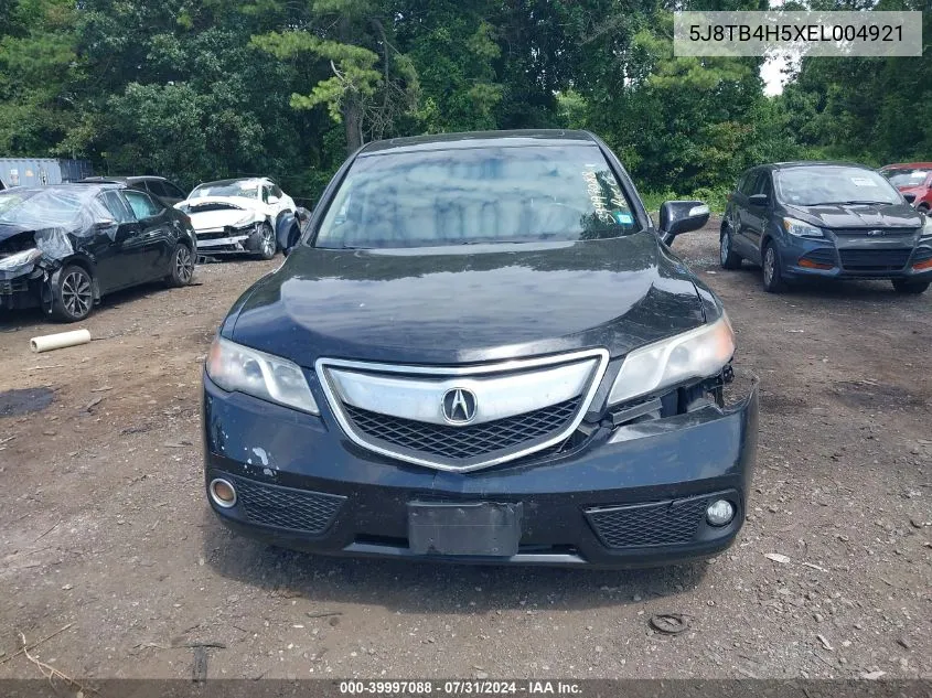 5J8TB4H5XEL004921 2014 Acura Rdx