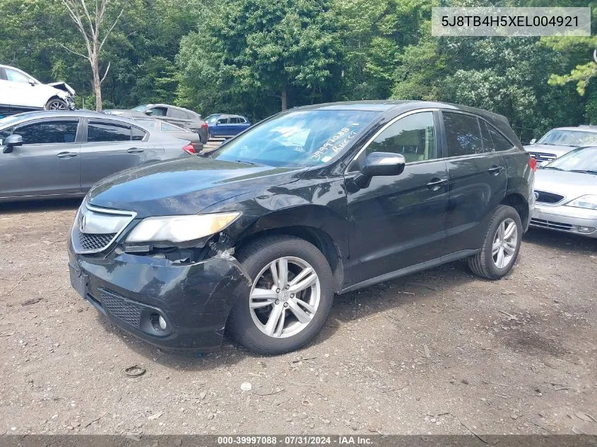 2014 Acura Rdx VIN: 5J8TB4H5XEL004921 Lot: 39997088