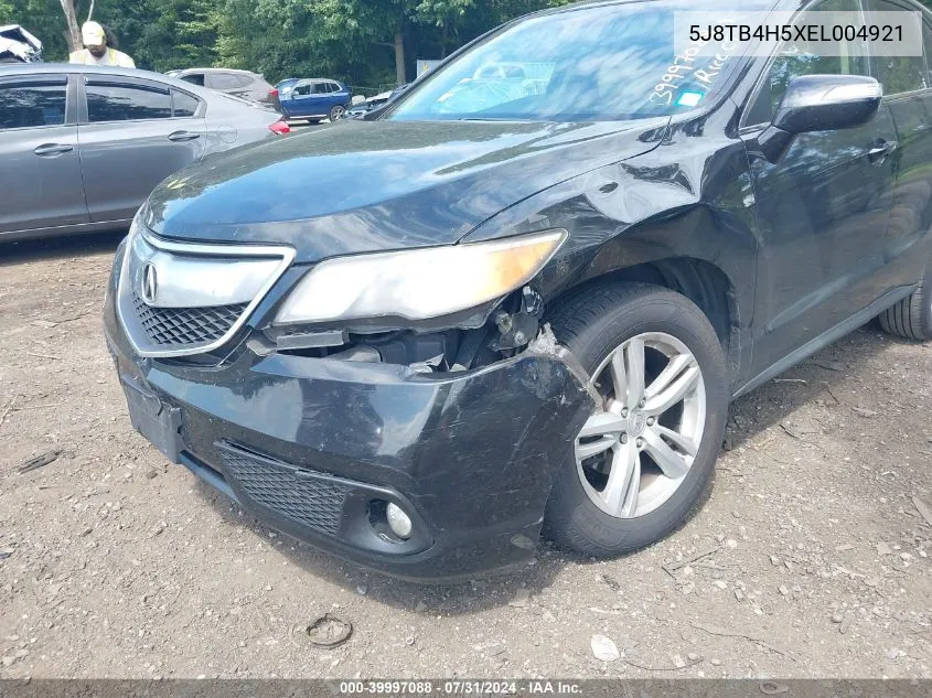 2014 Acura Rdx VIN: 5J8TB4H5XEL004921 Lot: 39997088