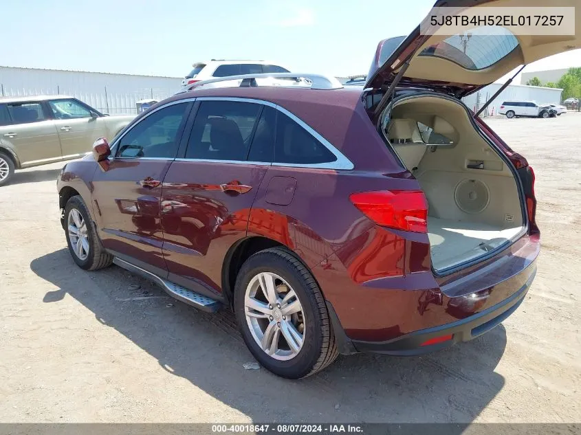 5J8TB4H52EL017257 2014 Acura Rdx