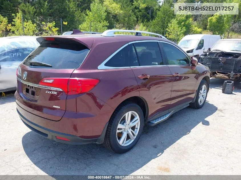 5J8TB4H52EL017257 2014 Acura Rdx