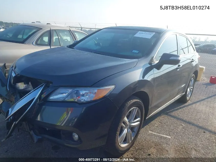 5J8TB3H58EL010274 2014 Acura Rdx