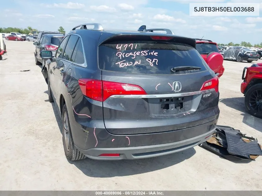 2014 Acura Rdx VIN: 5J8TB3H50EL003688 Lot: 40089086