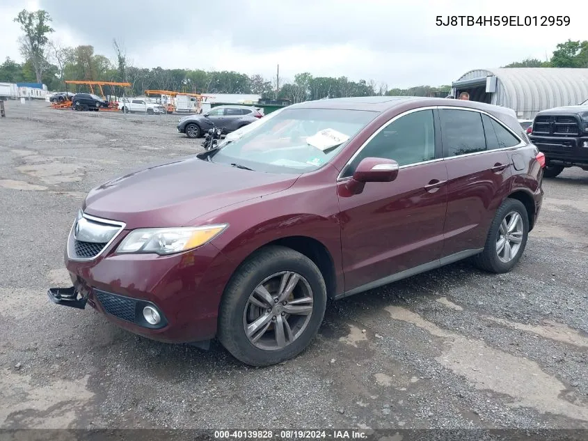 5J8TB4H59EL012959 2014 Acura Rdx