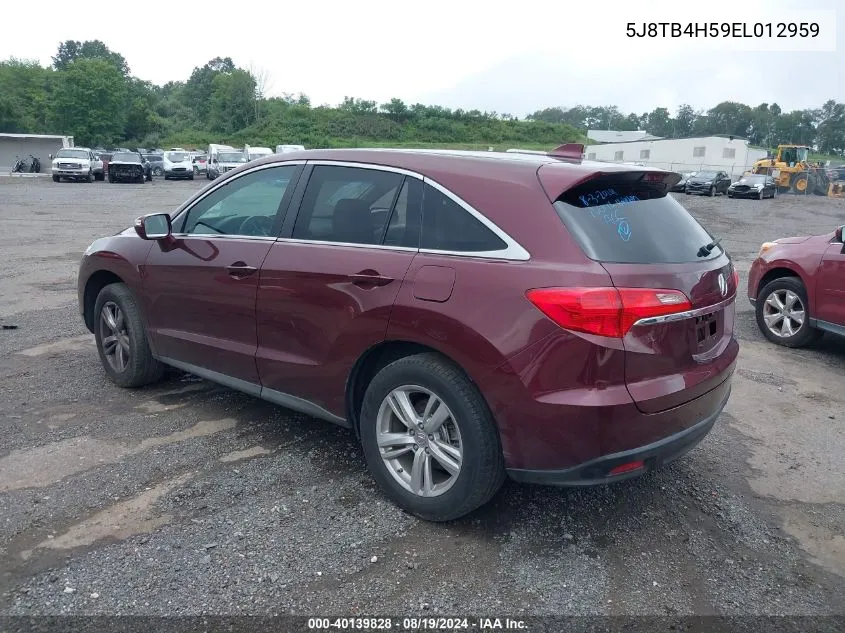 5J8TB4H59EL012959 2014 Acura Rdx