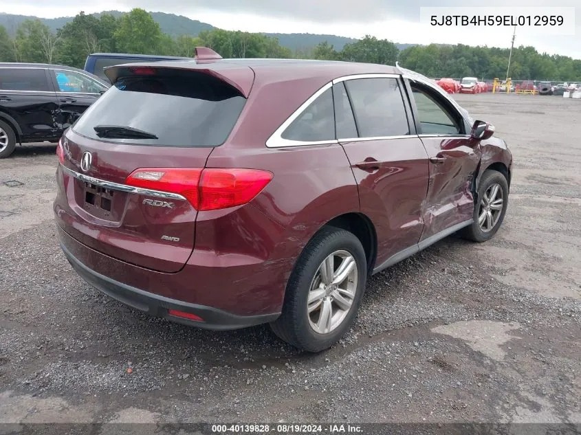 5J8TB4H59EL012959 2014 Acura Rdx