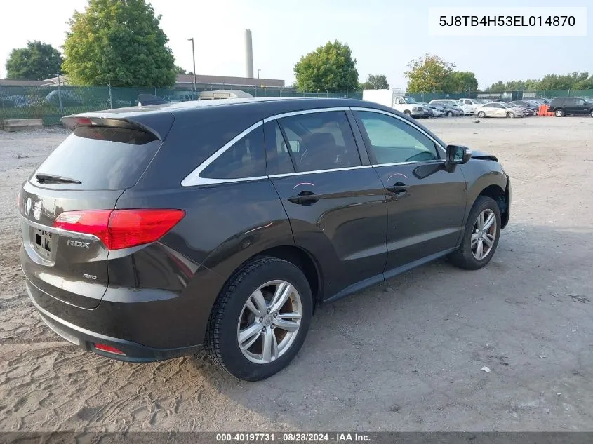 2014 Acura Rdx VIN: 5J8TB4H53EL014870 Lot: 40197731