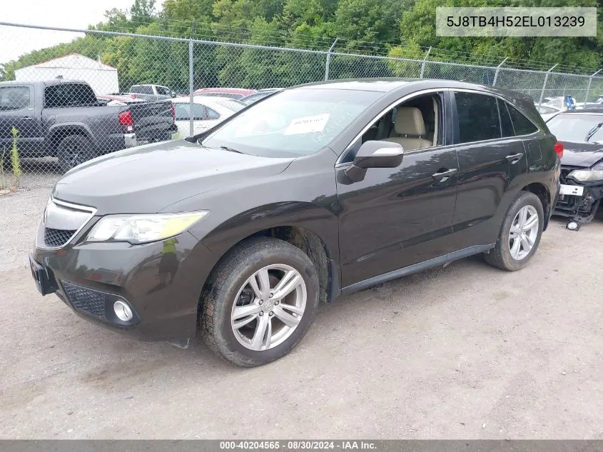 2014 Acura Rdx VIN: 5J8TB4H52EL013239 Lot: 40204565