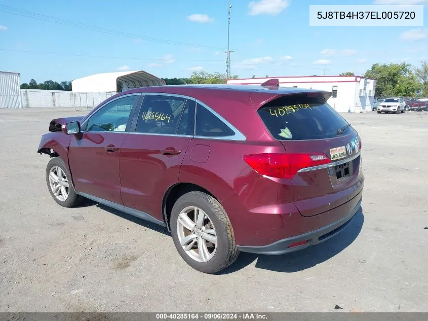 2014 Acura Rdx VIN: 5J8TB4H37EL005720 Lot: 40285164