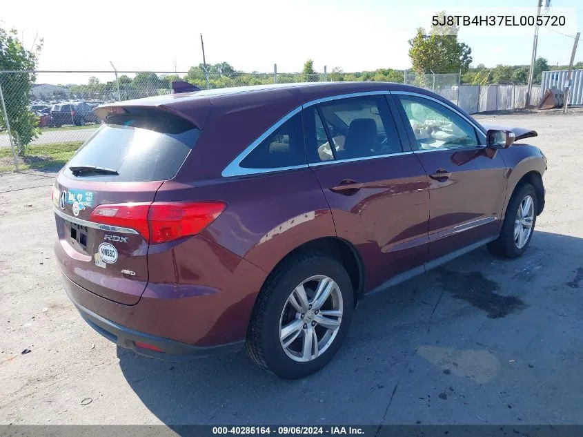 2014 Acura Rdx VIN: 5J8TB4H37EL005720 Lot: 40285164