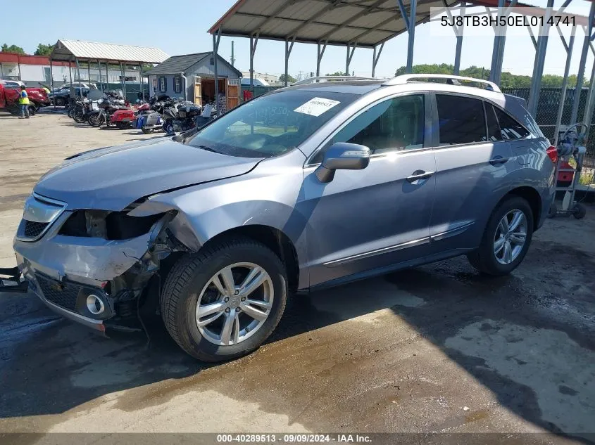 2014 Acura Rdx VIN: 5J8TB3H50EL014741 Lot: 40289513