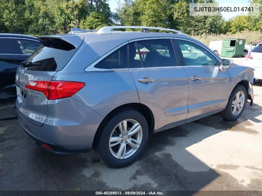 2014 Acura Rdx VIN: 5J8TB3H50EL014741 Lot: 40289513